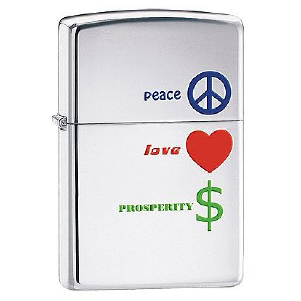 Zippo Peace-Love-Prosperity (MES 24714) - Lighter - In Stock at Gauntleys